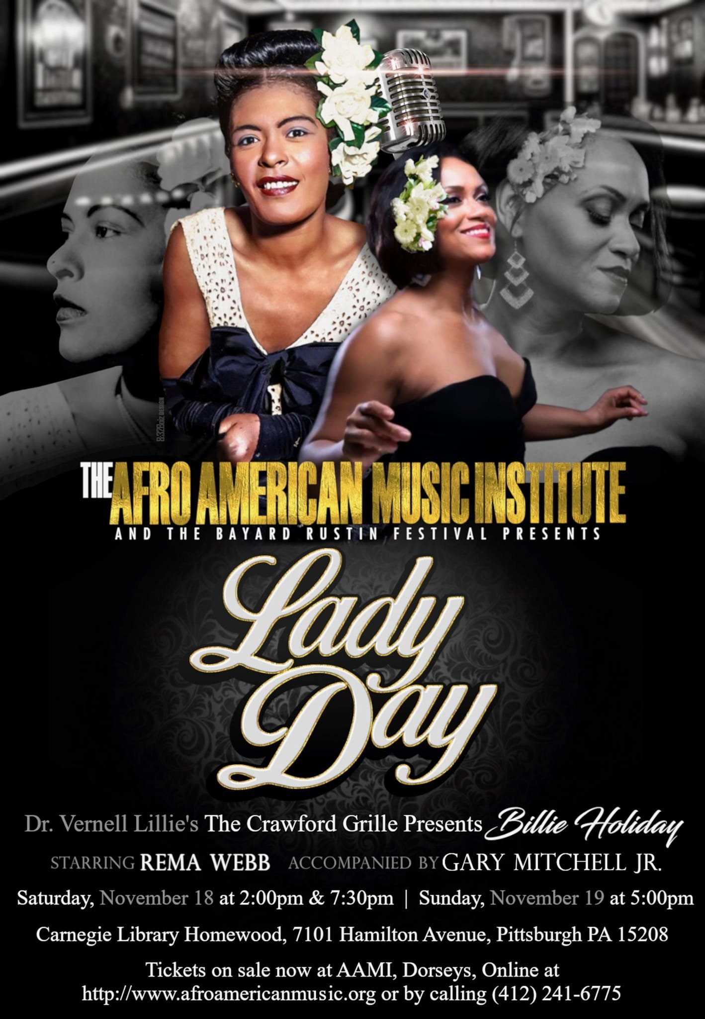 Rema Webb in The Crawford Grille Presents Billie Holiday at The Carnegie Library Homewood WZUM Jazz Pittsburgh